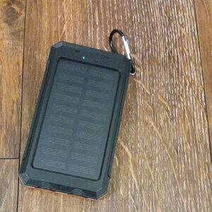 Portable Solar Power Bank Charger - Black